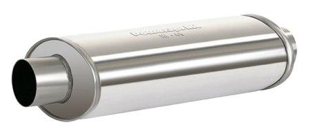 silencioso escape universal oval acero inox