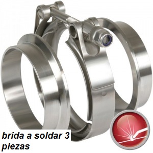 union brida tres piezas escape 50 mm a soldar