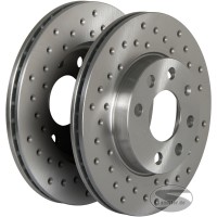 disco freno perforado con tratamiento hd