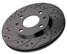 disco freno perforado y rallado con tratamiento