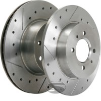 disco freno rallado y perforado con tratamiento hd