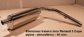 SILENCIOSO TRASERO ACERO INOX RENAULT 5 ALPINE - COPA ATMOSFERICO - copia