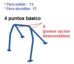 arco-seguridad- basico 4 puntos de-vehiculos-roll-bar-todos-modelos- opcion