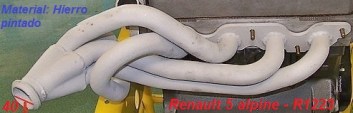 colector escape 4 a 1 renault 5 alpine y copa atmosférico - material - hierro