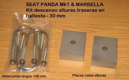 KIT DESCENSO ALTURA TRASERA SEAT PANDA Y MARBELLA