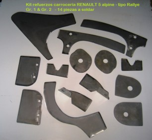 KIT REFUERZOS CARROCERIA RENAULT 5 ALPINE