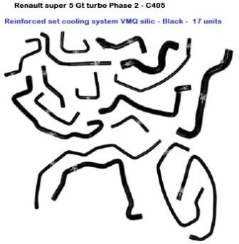 MANGUITOS SILICONA REFRIGERACION RENAULT SUPERCINCO GT TURBO FASE 2