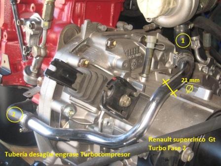 TUBERIA DESAGUE TURBO RENAULT 5 GT TURBO