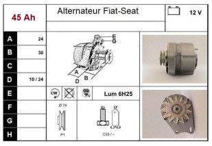 45 AH ALTERNADOR SEAT MARBELLA