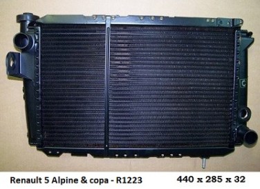 radiador de motor Renault 5 Alpine y copa atmosferico - 1983