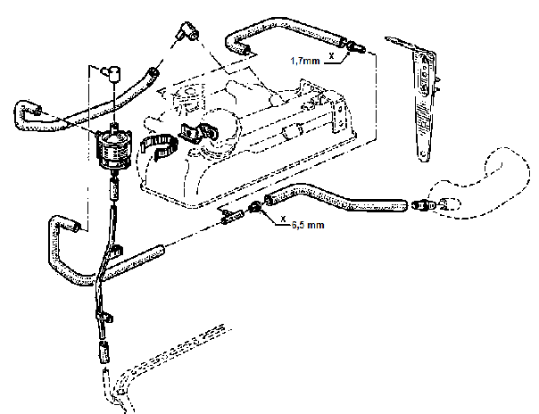 ventilacion interna motor Renault C1J - 760-782 - 768 Supercinco Gt turbo
