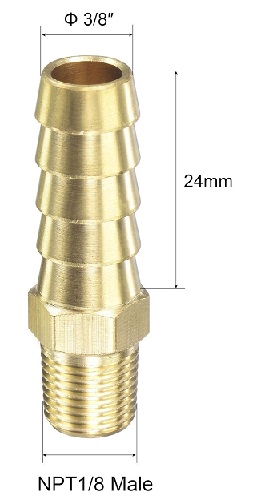 ESPIGA CONEXION 8,7 mm TUBO GASOLINA 206