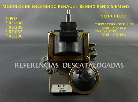 MODULO ENCENDIDO RENAULT GT TURBO Y R11 TURBO