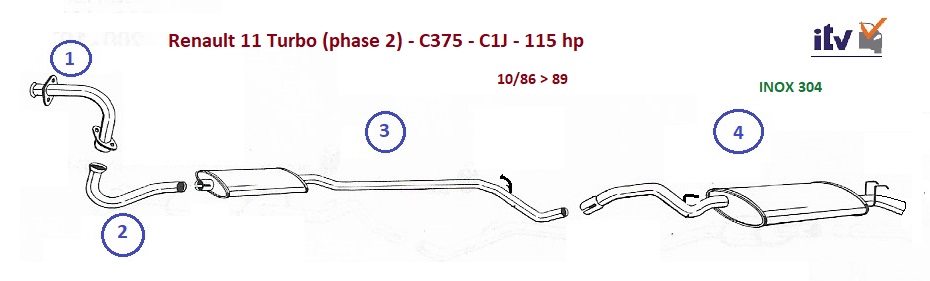 ESQUEMA ESCAPE R - 11 TURBO FASE 2