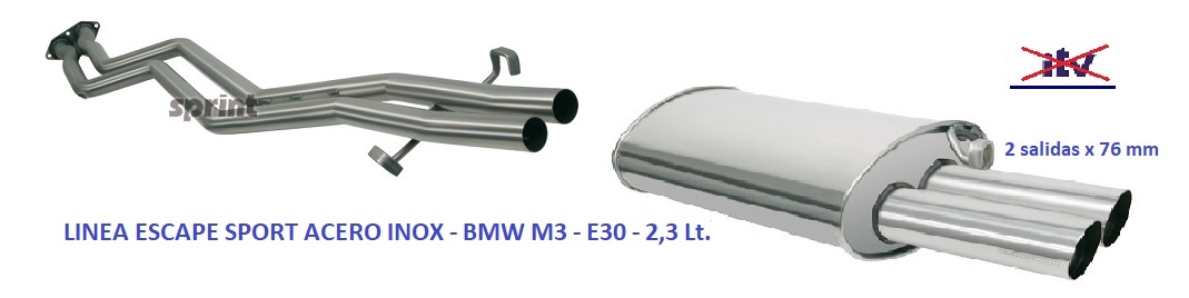 linea central escape bmw m3 - e30