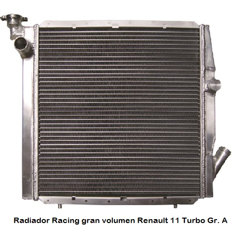 radiador motor renault 11 turbo racing gran volumen - modelo largo