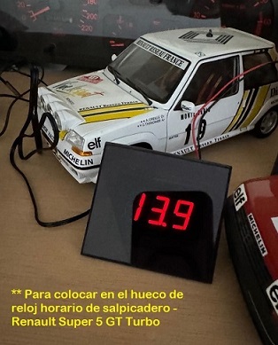 Reloj indicador de temperatura admisión renault super 5 gt turbo - por sonda