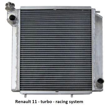 Renault 11 turbo -radiador motor racing aluminio gran capacidad - sin intercambiador aceite