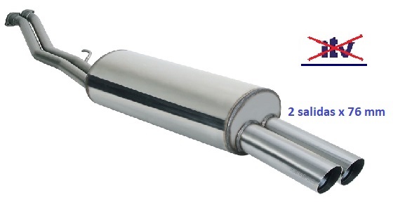 silencioso trasero acero inox BMW E30 320 - 325