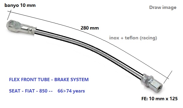 latiguillo 850 banjo delant INOX