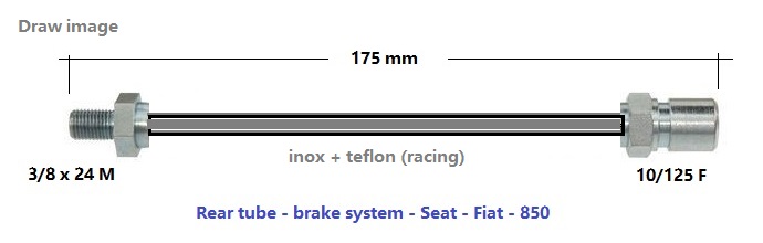 latiguillo trasero 850 EPDM - INOX