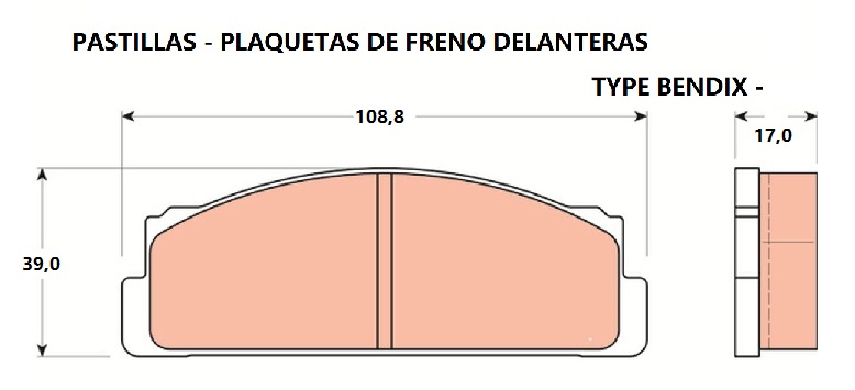 PASTILLAS FRENO BENDIX SEAT VARIOS